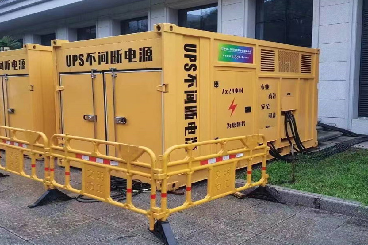 达川发电机租赁施工现场