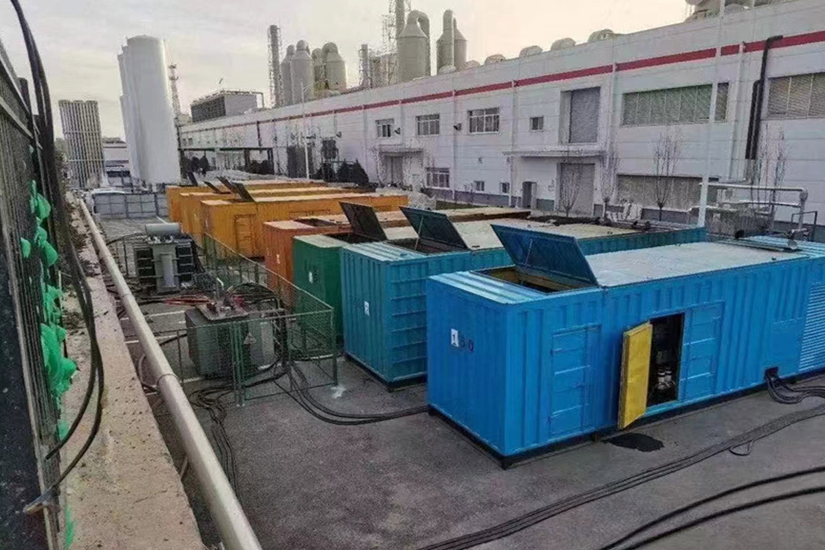 达川发电机租赁施工现场